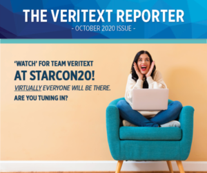 Veritext Reporter Newsletter, the veritext reporter, october, young woman in chair