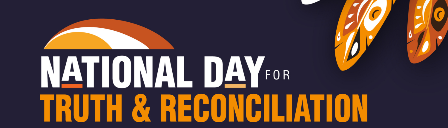 National Day for Truth and Reconciliation banner design poster with pattern and feathers