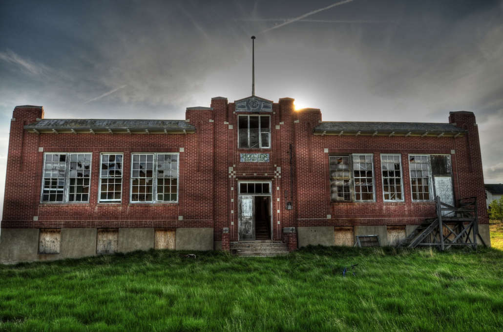 abandoned desert school